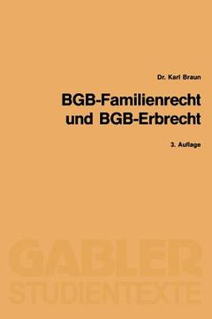 portada Bgb-Familienrecht Und Bgb-Erbrecht (en Alemán)