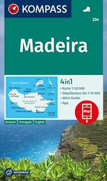 portada Kompass Wanderkarte 234 Madeira 1: 50. 000 (en Alemán)
