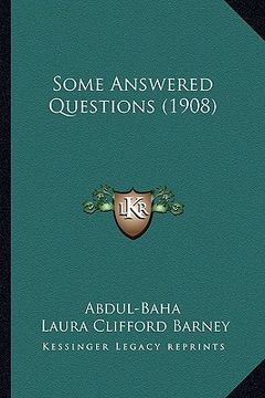 portada some answered questions (1908) (en Inglés)