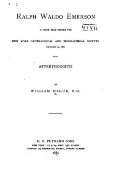 portada Ralph Waldo Emerson, A Paper Read Before the New York Genealogical and Biographical Society