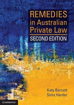 portada Remedies in Australian Private law (en Inglés)