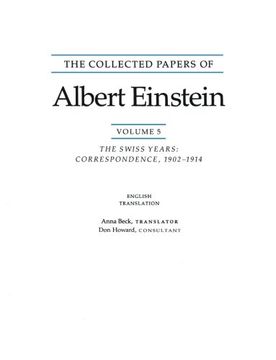 portada The Collected Papers of Albert Einstein, Volume 5: The Swiss Years Correspondence, 1902-1914 (in English)