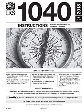 portada Irs Form 1040 Instructions - tax Year 2018 (Form 1040 Included)