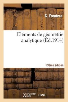 portada Eléments de Géométrie Analytique 13ème Édition (in French)