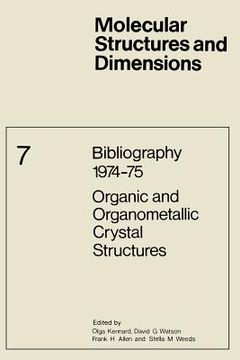 portada Bibliography 1974-75 Organic and Organometallic Crystal Structures (en Inglés)