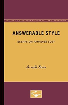 portada Answerable Style: Essays on Paradise Lost (en Inglés)