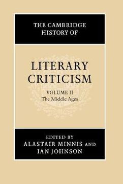 portada the cambridge history of literary criticism: volume 2, the middle ages (en Inglés)