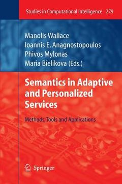 portada semantics in adaptive and personalized services: methods, tools and applications (en Inglés)