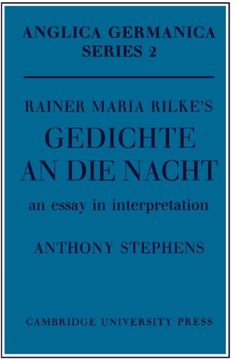 portada Rainer Maria Rilke's 'gedichte an die Nacht' Paperback (Anglica Germanica Series 2) (en Inglés)