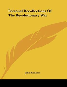 portada personal recollections of the revolutionary war (en Inglés)
