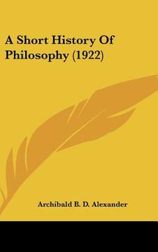 portada a short history of philosophy (1922) (en Inglés)