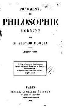 portada Fragments de Philosophie Moderne (en Francés)