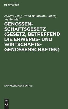 portada Genossenschaftsgesetz (en Alemán)