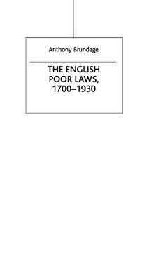 portada The English Poor Laws 1700-1930 (Social History in Perspective) (en Inglés)