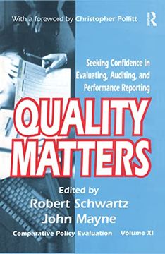 portada Quality Matters (Comparative Policy Evaluation) (en Inglés)