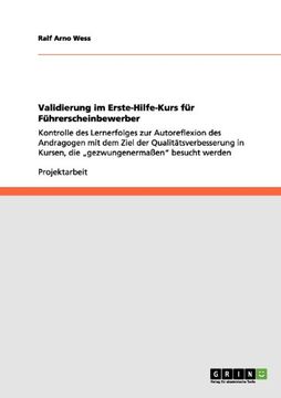 portada Validierung im Erste-Hilfe-Kurs für Führerscheinbewerber (German Edition)