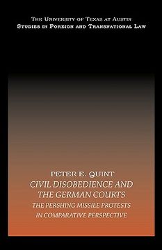 portada civil disobedience and the german courts (en Inglés)