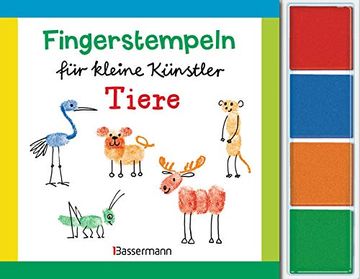 portada Fingerstempeln für Kleine Künstler-Set - Tiere: Mit Vier Fingerstempelfarben (en Alemán)