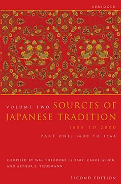 portada Sources of Japanese Tradition, Volume 2 Part 1 1600 to 1868 (en Inglés)