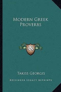 portada modern greek proverbs (en Inglés)
