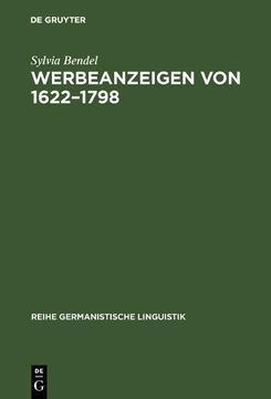 portada Werbeanzeigen Von 1622-1798 (Reihe Germanistische Linguistik,) (in German)