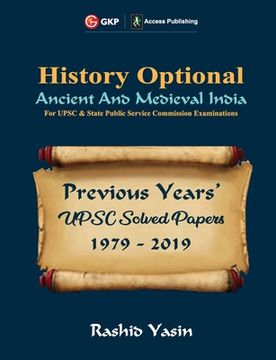 portada Upsc Previous Years' Solved Papers (1979-2019) History Optional `Ancient & Medieval India' (en Inglés)