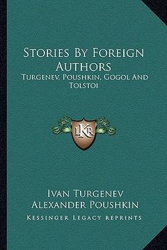 portada stories by foreign authors: turgenev, poushkin, gogol and tolstoi