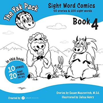 portada The Yak Pack: Sight Word Comics: Book 4: Comic Books to Practice Reading Dolch Sight Words (61-80): Volume 4