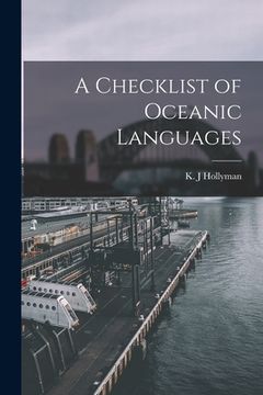 portada A Checklist of Oceanic Languages (en Inglés)