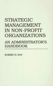 portada strategic management in non-profit organizations: an administrator's handbook (en Inglés)