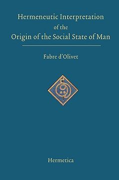 hermeneutic interpretation of the origin of the social state of man