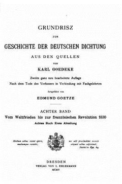 portada Grundriss Zur Geschichte der Deutschen Dichtung aus den Quellen (en Alemán)