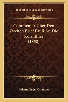 portada Commentar Uber Den Zweiten Brief Pauli An Die Korinthier (1858) (en Alemán)