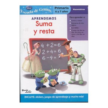 portada Aprendemos Suma y Resta - toy Story / Colección Escuela de Genios