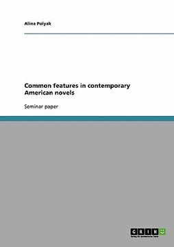 portada common features in contemporary american novels (en Inglés)