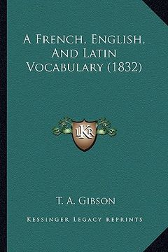 portada a french, english, and latin vocabulary (1832)