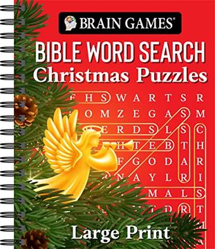 portada Brain Games - Bible Word Search: Christmas Puzzles - Large Print (en Inglés)