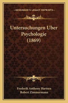 portada Untersuchungen Uber Psychologie (1869) (en Alemán)