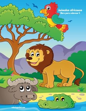 portada Animales africanos libro para colorear 5