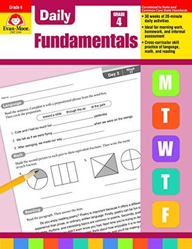 portada Evan-Moor Daily Fundamentals, Grade 4 Teaching Supplement - Homeschooling & Classroom Resource Workbook 