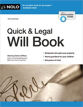 portada Quick & Legal Will Book (en Inglés)