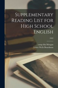 portada Supplementary Reading List for High School English; 1922
