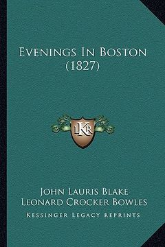 portada evenings in boston (1827) (en Inglés)