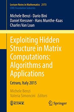 portada Exploiting Hidden Structure in Matrix Computations: Algorithms and Applications: Cetraro, Italy 2015 (C. It Ma Ex Foundation Subseries) (en Inglés)