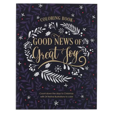 portada Good News of Great Joy Christmas Coloring Book for Women and Teens with Christian Scripture (in English)