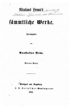 portada Nicolaus Lenau's sämmtliche Werke (in German)