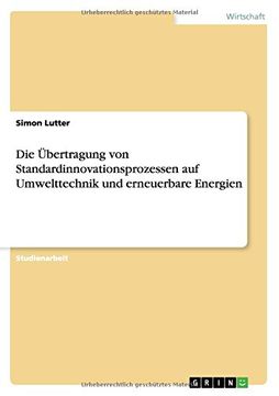 portada Die Übertragung von Standardinnovationsprozessen auf Umwelttechnik und erneuerbare Energien (German Edition)
