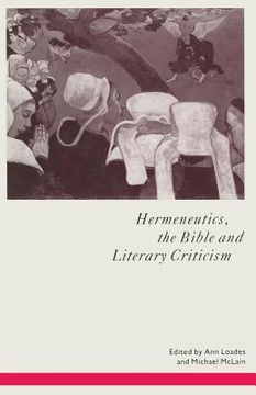 portada Hermeneutics, the Bible and Literary Criticism (en Inglés)