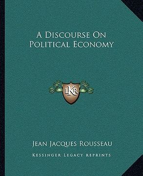 portada a discourse on political economy