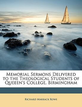 portada memorial sermons delivered to the theological students of queeen's college, birmingham (en Inglés)
